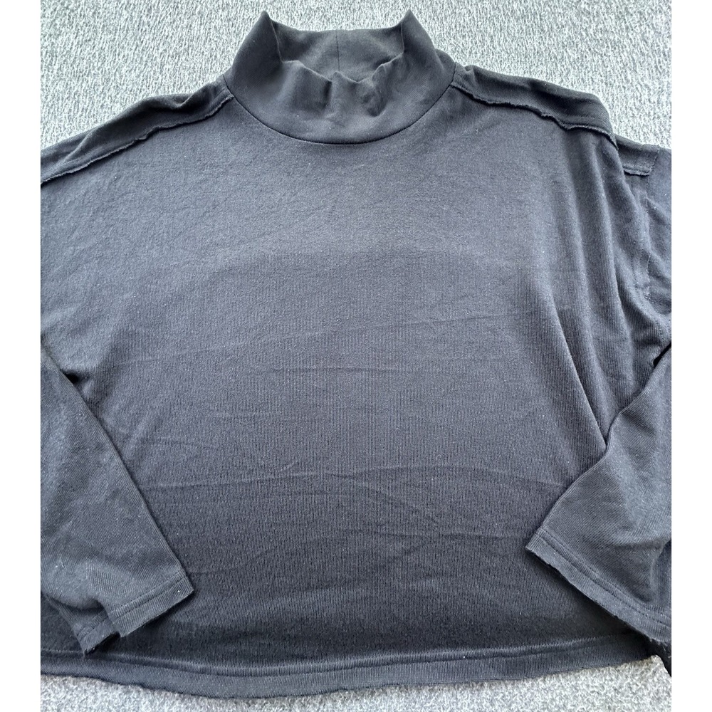 Treasure Bond‎ Sweater Womens Medium Black Pullover Long Sleeve Mock Neck